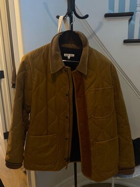 Alex Mill Quilted Jacket in Mustard/Brown
